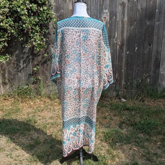SALE! New BOHO Paisley Kimono Cover up Duster - Picture 8 of 16